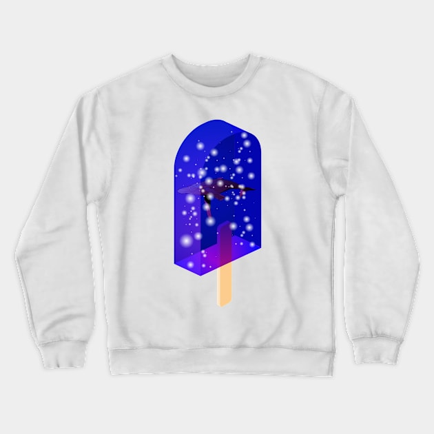 Ice Cream of the Space Whale Crewneck Sweatshirt by FAT1H